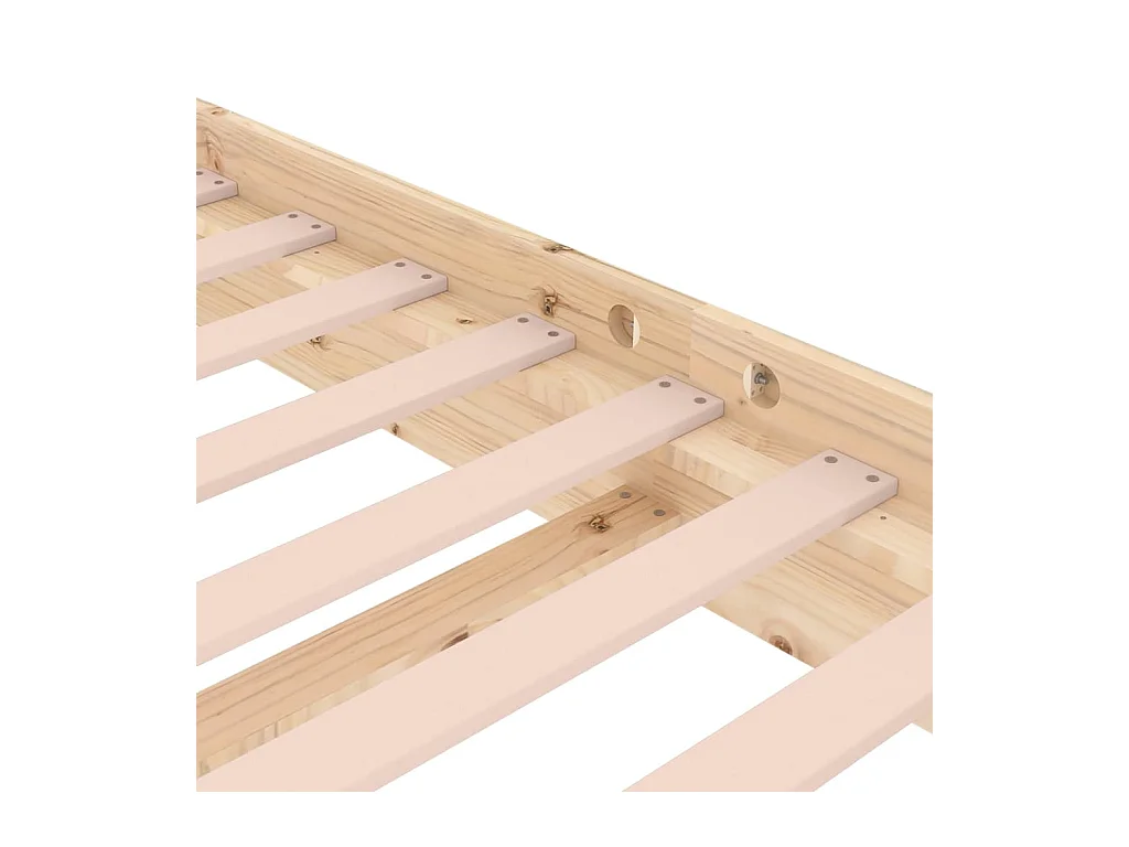 Struttura letto in legno massello senza materasso