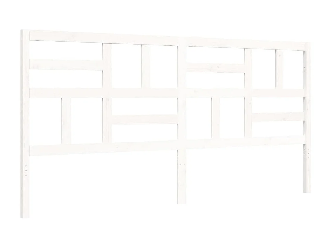 Cadre de lit sans matelas blanc 200x200 cm bois massif de pin