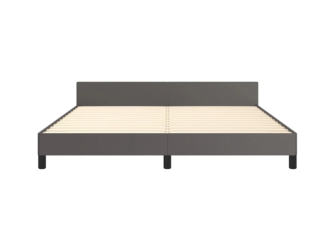 Struttura letto senza materasso grigio 160x200 cm similpelle