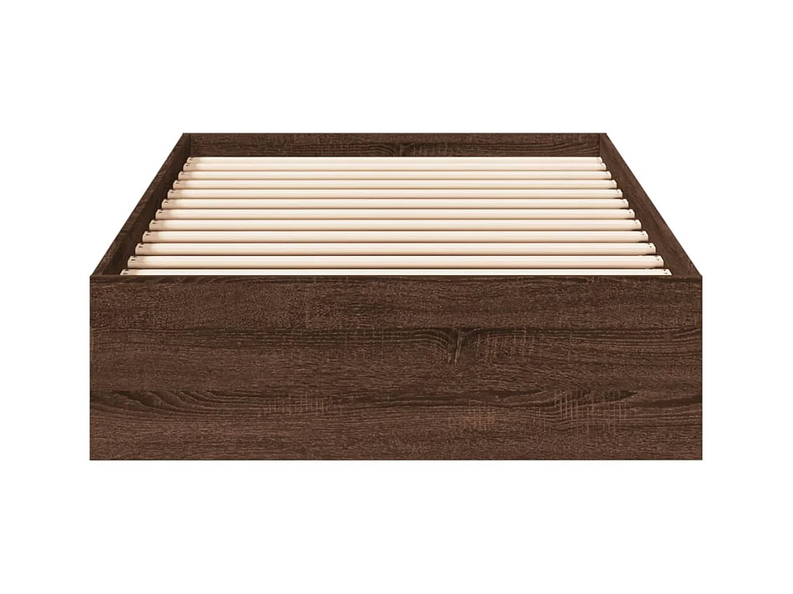 Bettgestell mit Schubladen ohne Matratze Eiche braun 90x200 cm