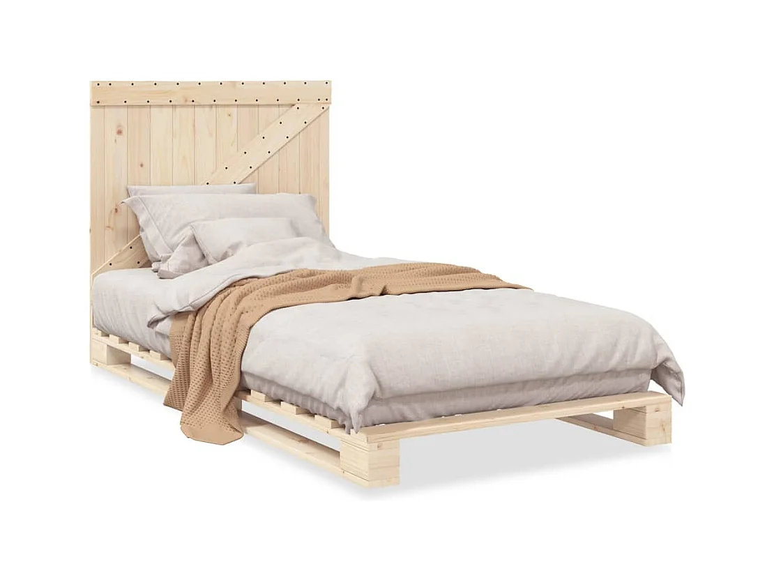 Struttura letto senza materasso con testiera 100x200 cm