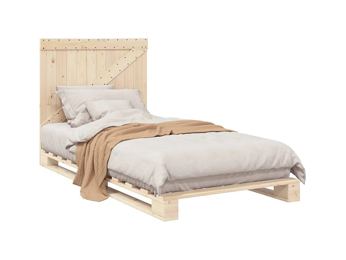 Struttura letto senza materasso con testiera 100x200 cm