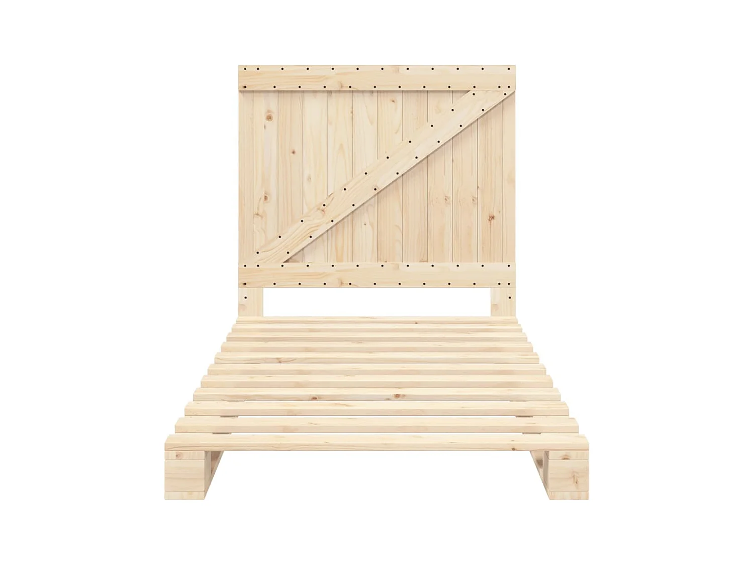 Struttura letto senza materasso con testiera 100x200 cm