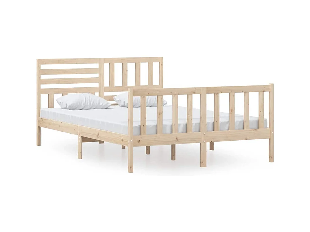 Struttura letto in legno massello senza materasso 140x200 cm