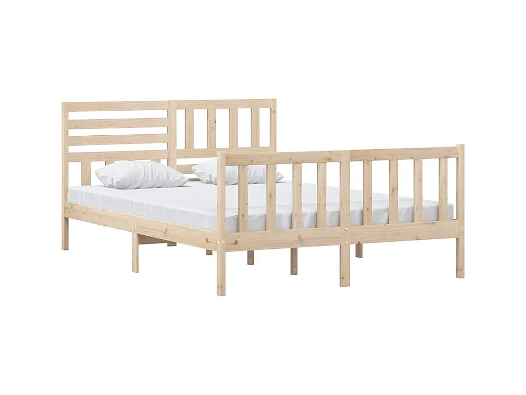 Struttura letto in legno massello senza materasso 140x200 cm