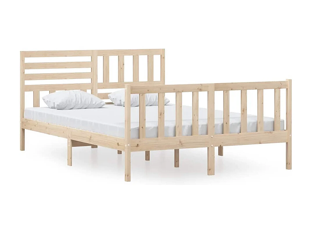 Struttura letto in legno massello senza materasso 140x200 cm