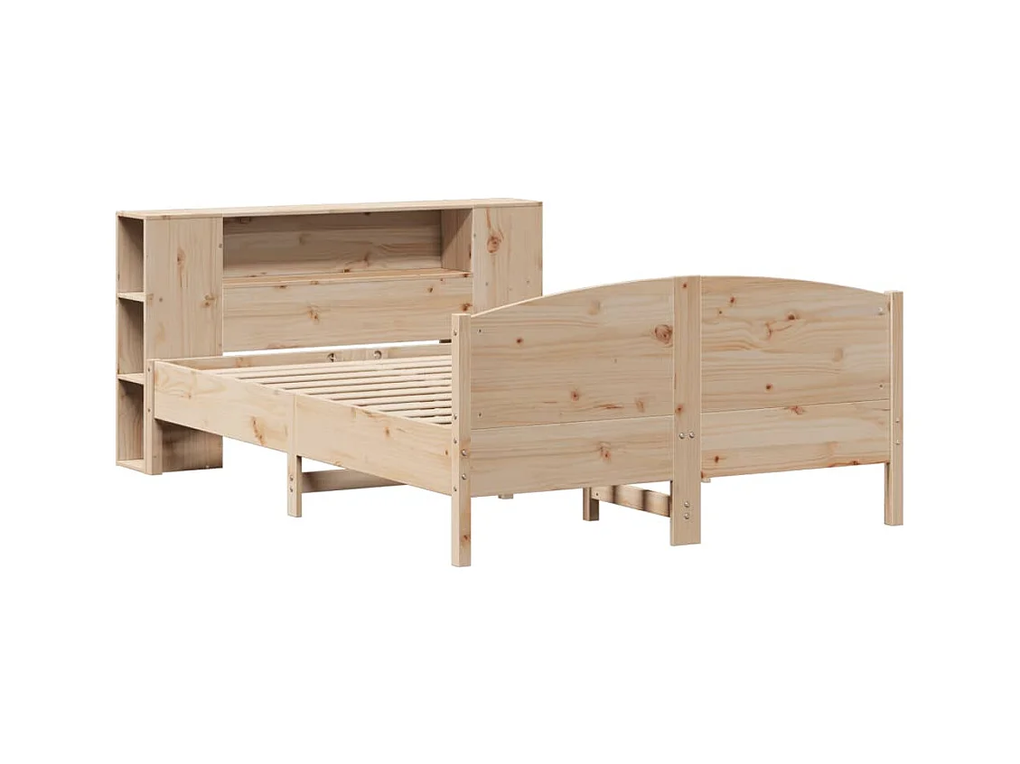 Bibliotheekbed zonder matras 150x200 cm massief grenenhout