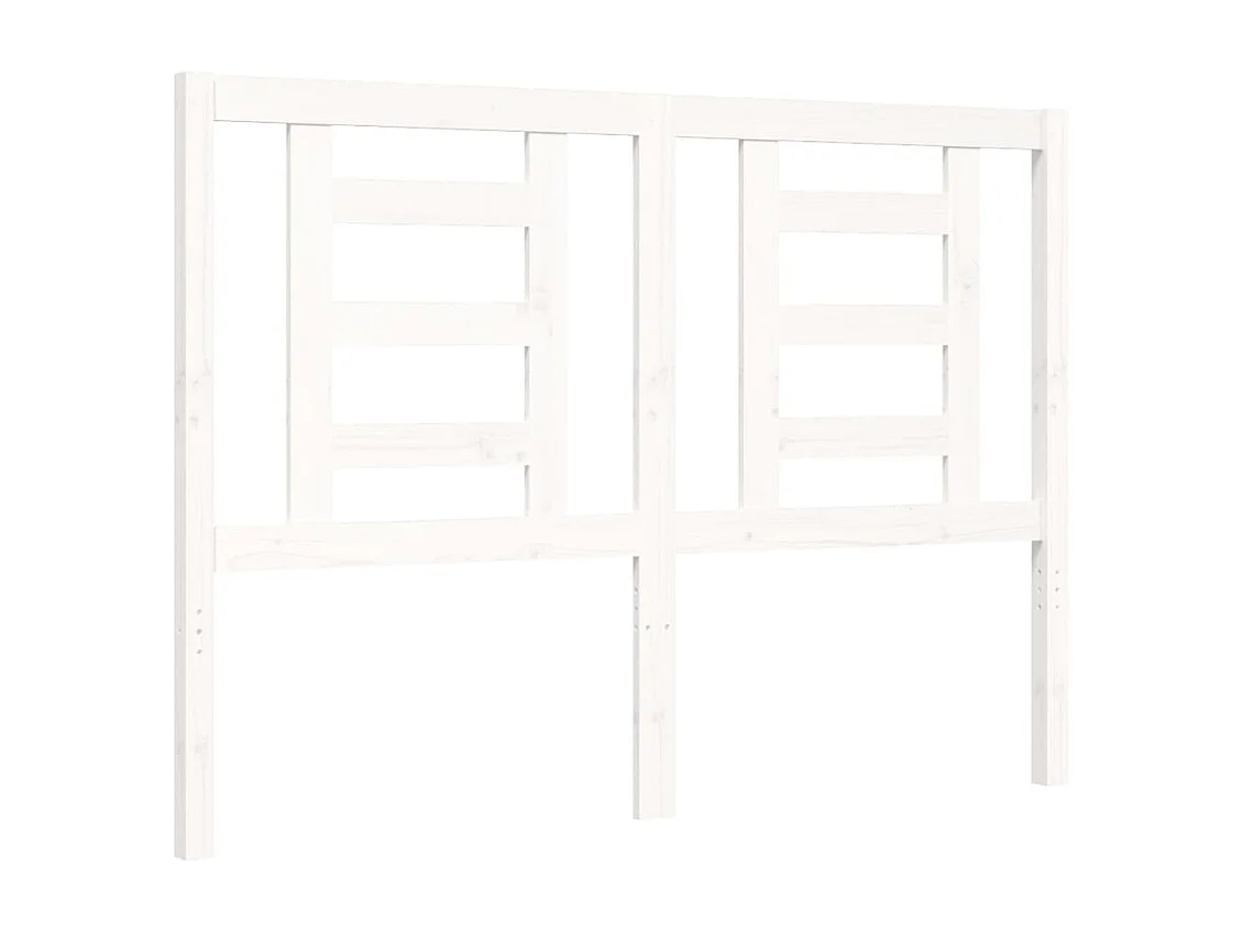 Cadre de lit sans matelas blanc 140x190 cm bois massif