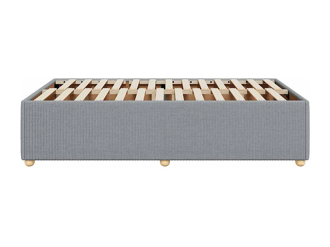 Struttura letto senza materasso tessuto grigio chiaro 120x200 cm