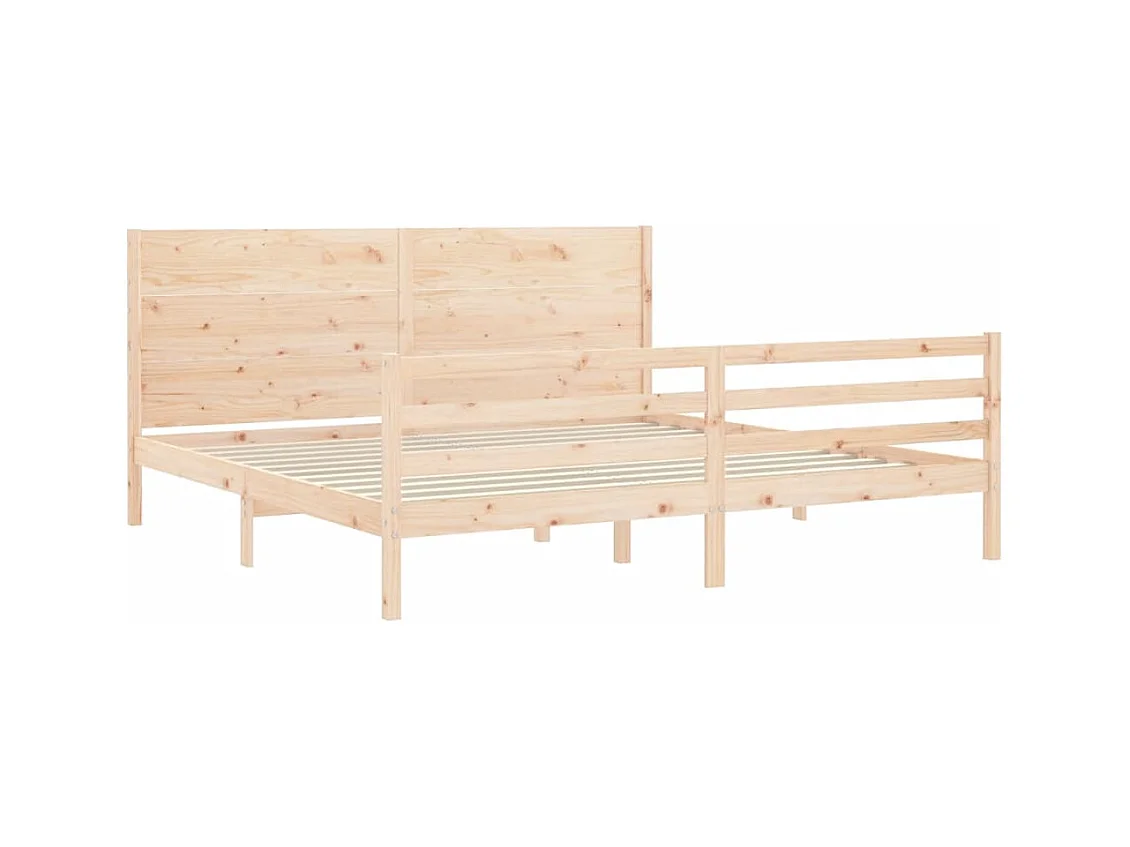 Bettgestell ohne Matratze 200x200 cm Massivholz