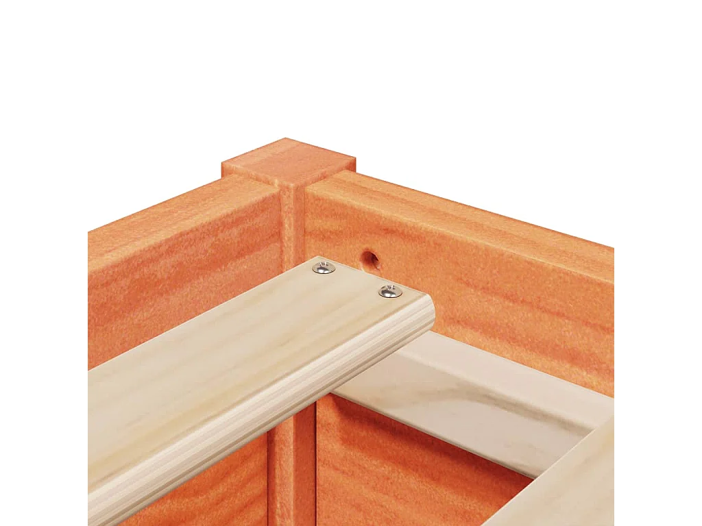 Struttura letto senza materasso cera marrone 140x190cm legno massello di pino