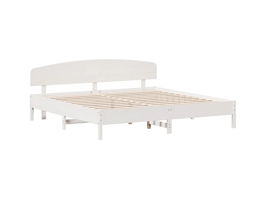 Bedframe zonder matras wit 180x200 cm massief grenenhout