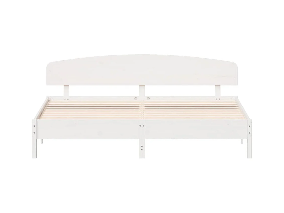 Bedframe zonder matras wit 180x200 cm massief grenenhout
