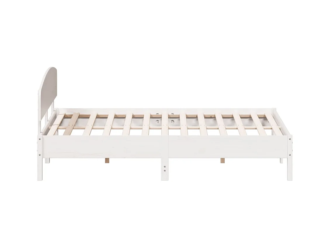 Bedframe zonder matras wit 180x200 cm massief grenenhout