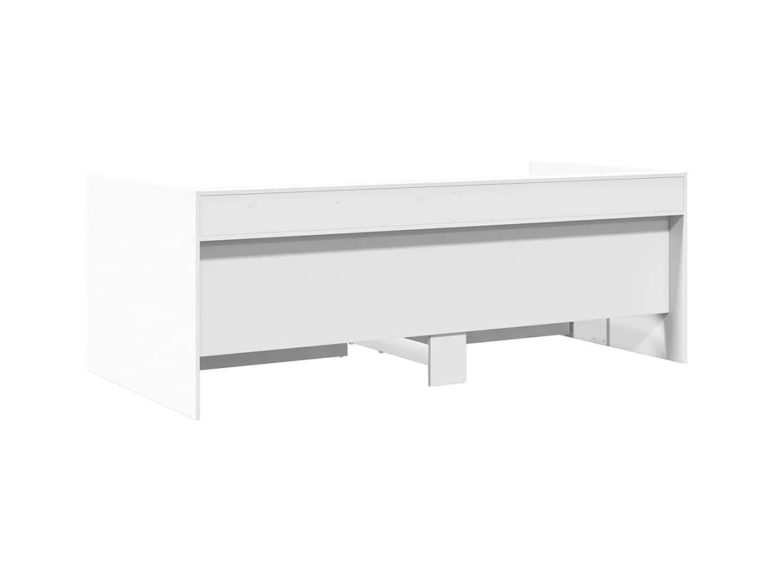 Dagbed met lades zonder matras wit 100x200 cm