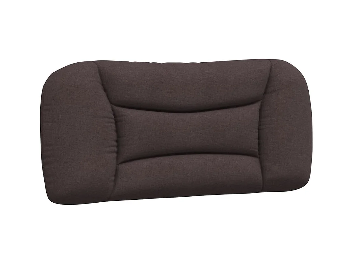 Estructura de cama sin colchón de tela marrón oscuro 90x200 cm