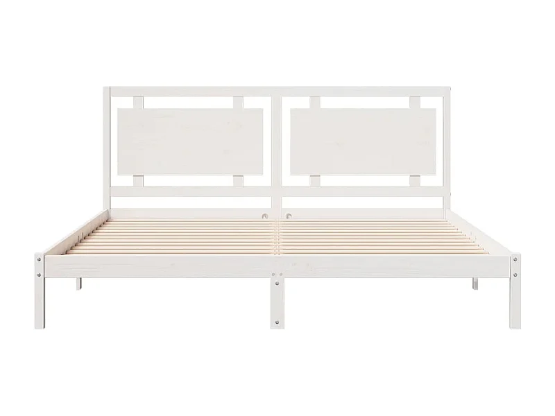 Estructura de cama extra larga sin colchón 200x220 cm madera maciza
