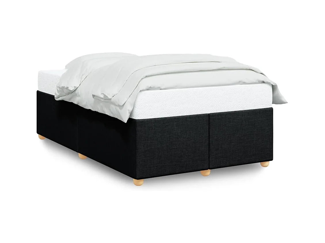 Estructura de cama sin colchón tela negra 120x200 cm