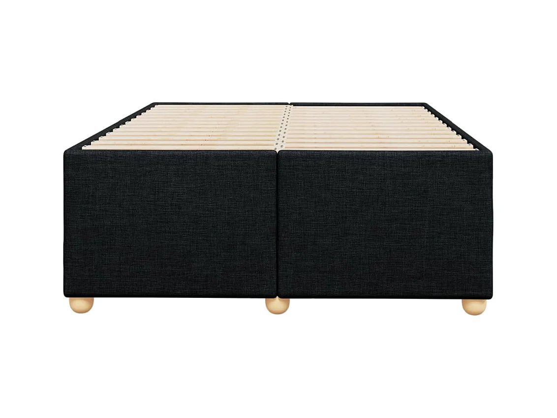 Estructura de cama sin colchón tela negra 120x200 cm