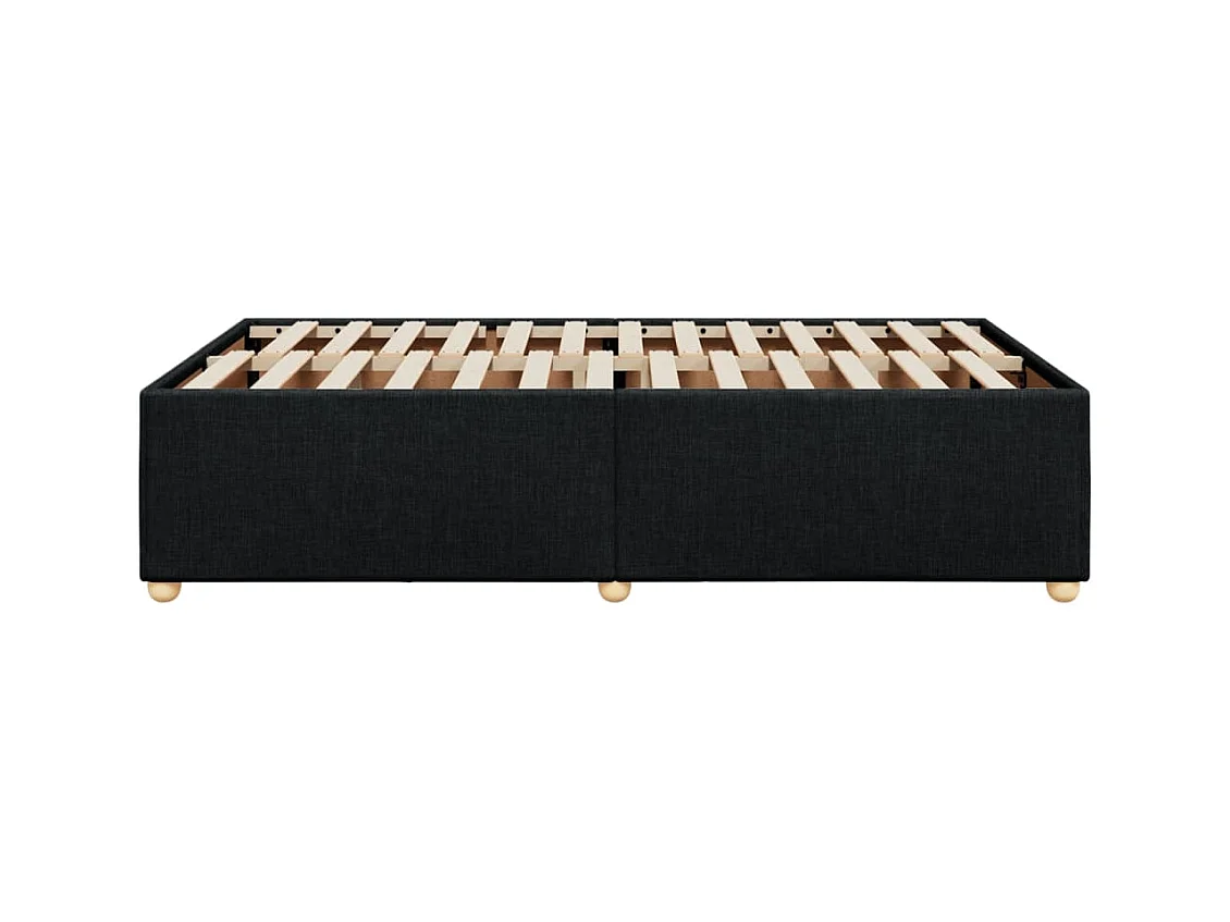 Estructura de cama sin colchón tela negra 120x200 cm