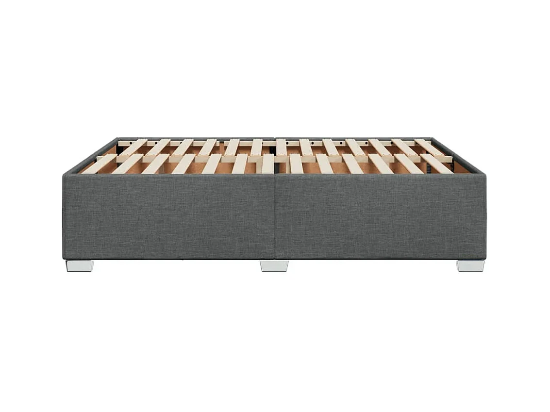 Bedframe zonder matras donkergrijs 140x200 cm stof