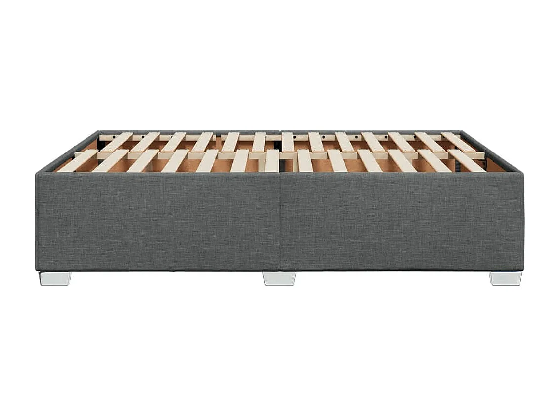 Bettgestell ohne Matratze dunkelgrau 140x200 cm Stoff