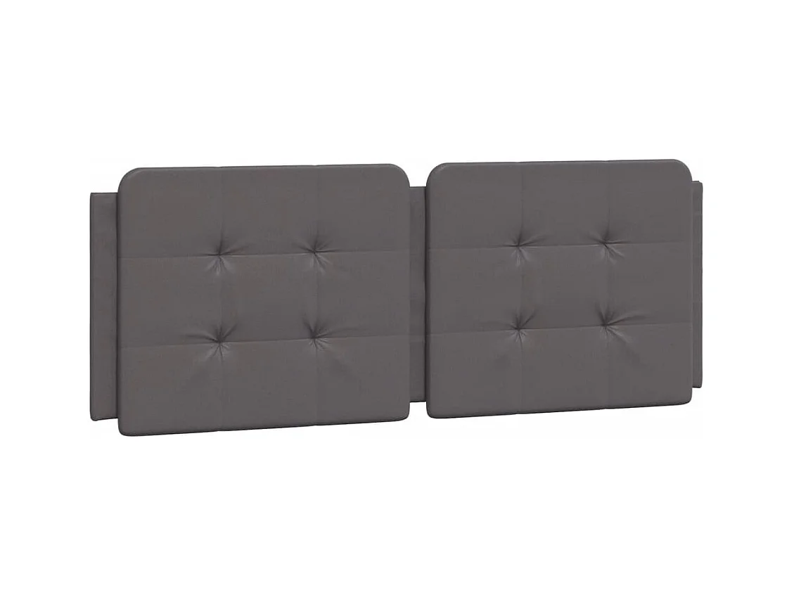 Cadre de lit sans matelas gris 140x190 cm similicuir