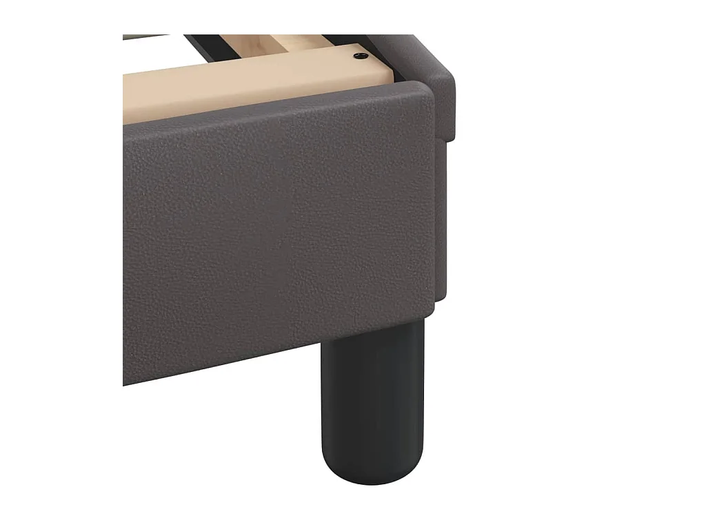 Cadre de lit sans matelas gris 140x190 cm similicuir