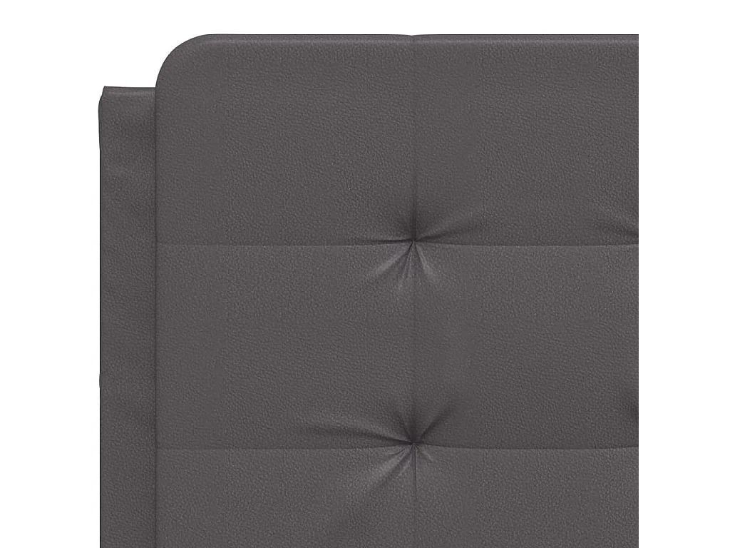 Cadre de lit sans matelas gris 140x190 cm similicuir