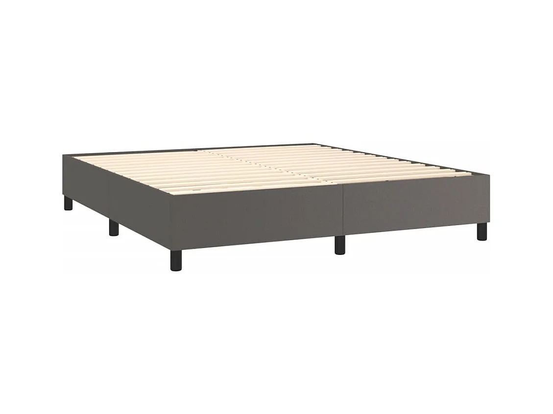 Bedframe zonder matras grijs 180x200 cm kunstleer