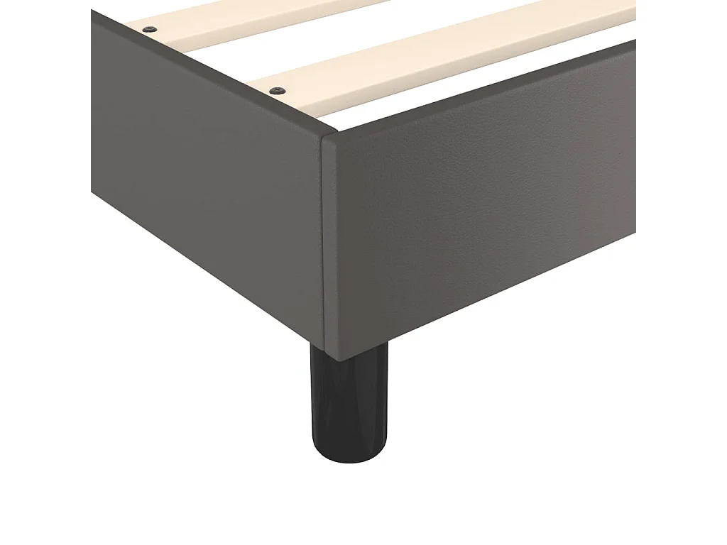 Cadre de lit sans matelas gris 180x200 cm similicuir