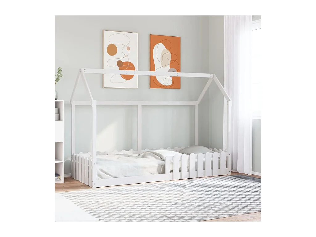 Kinderbedframe huisvorm zonder matras 80x200 cm