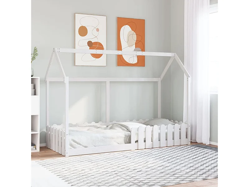 Kinderbettgestell Hausform ohne Matratze 80x200 cm