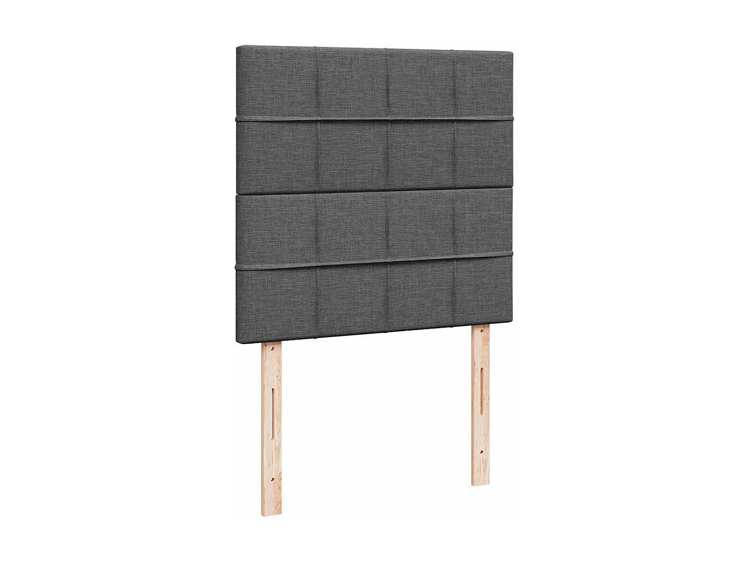 Rete a doghe e materasso Tessuto grigio scuro 90x190 cm