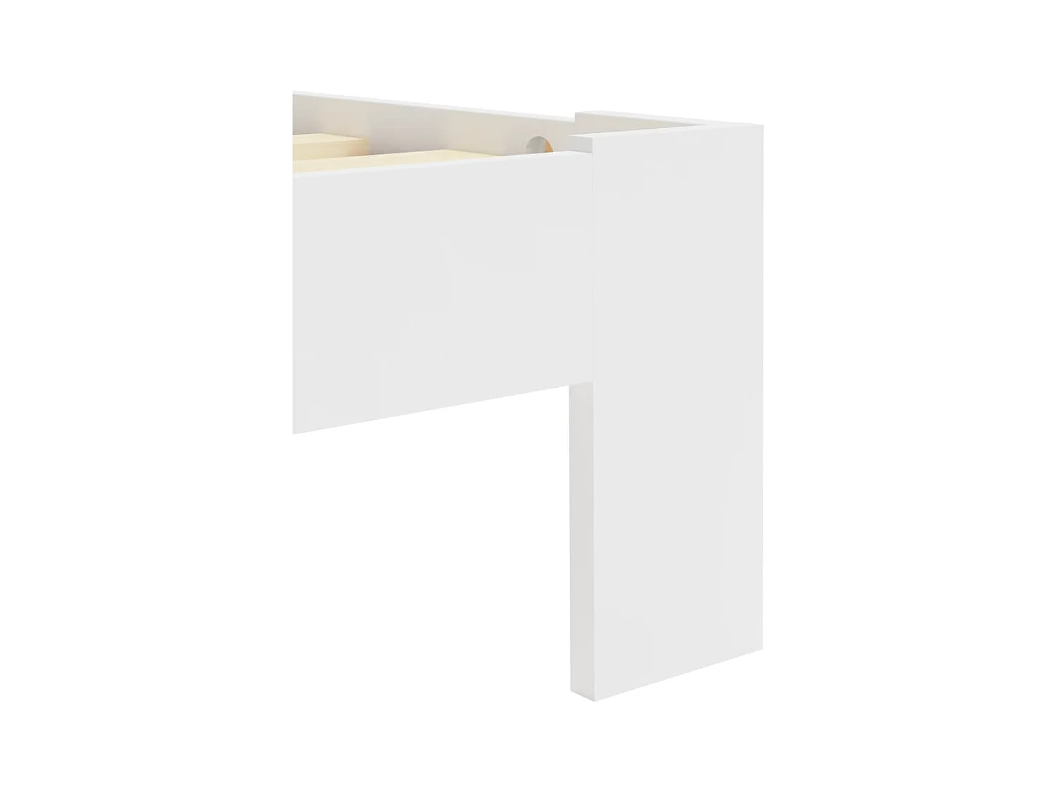 Struttura letto senza materasso bianco 140x200 cm in legno massello di pino