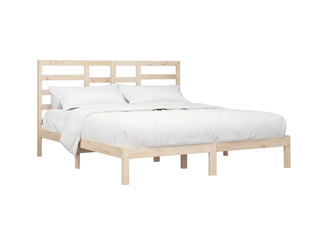 Cadre de lit sans matelas bois massif 200x200 cm