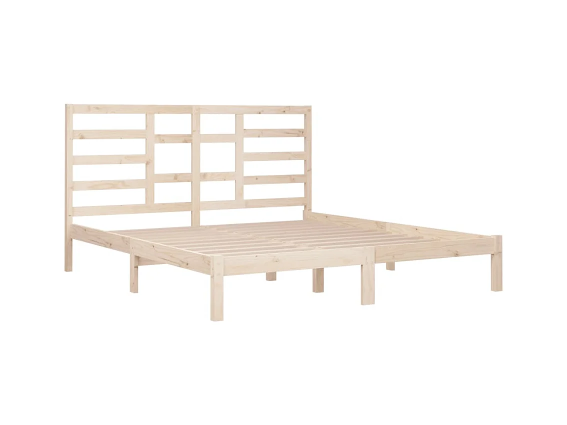Cadre de lit sans matelas bois massif 200x200 cm