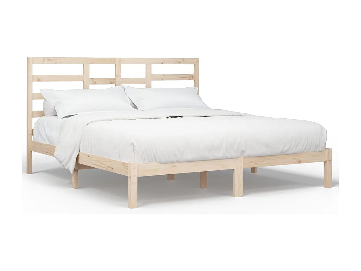 Cadre de lit sans matelas bois massif 200x200 cm