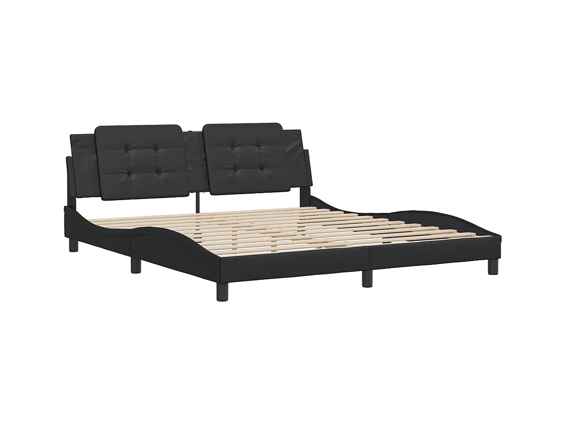 Bedframe zonder matras zwart 180x200 cm kunstleer