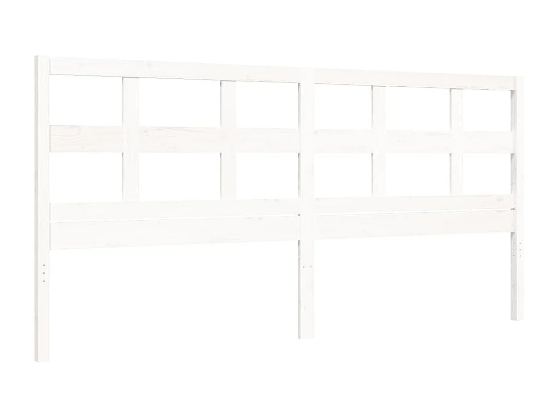 Cadre de lit sans matelas blanc 200x200 cm bois massif de pin