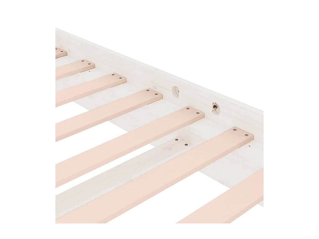 Struttura letto senza materasso in legno massello bianco 200x200 cm