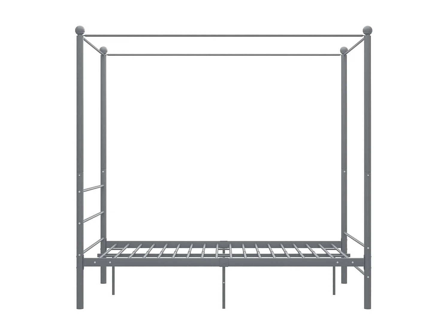 Hemelbedframe zonder matras grijs metaal 140x200 cm
