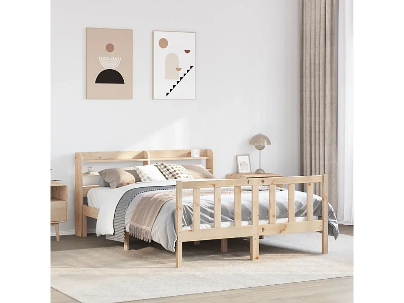 Bedframe zonder matras 135x190 cm massief grenenhout