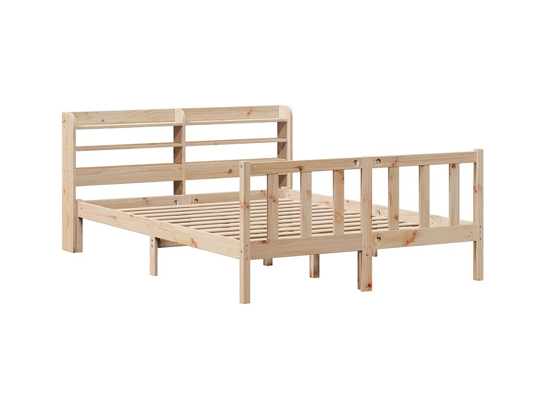 Bedframe zonder matras 135x190 cm massief grenenhout