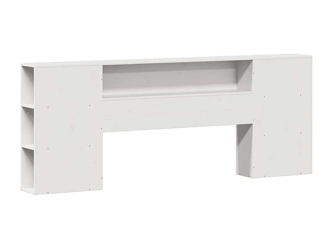 Cama librería blanca sin colchón 180x200 cm madera maciza de pino