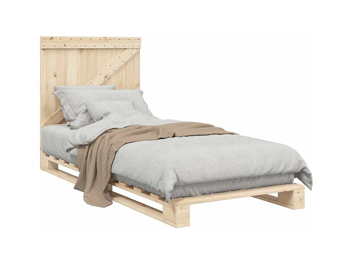 Estructura de cama sin colchón con cabecero 90x200 cm