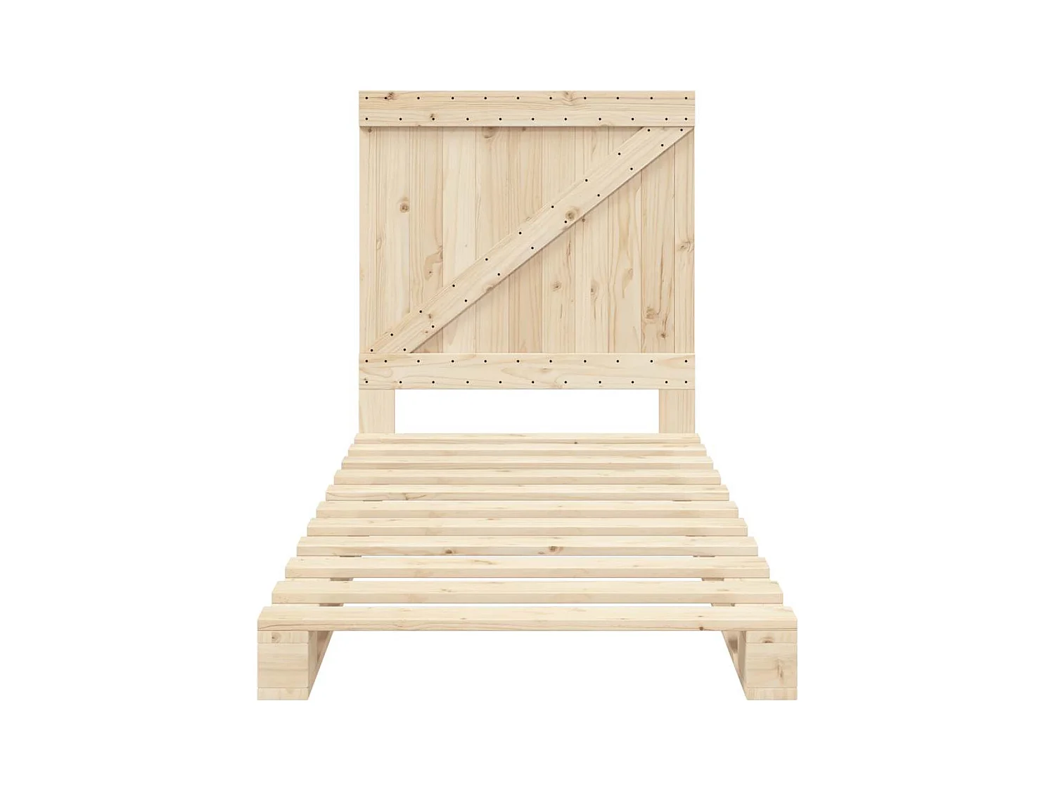 Estructura de cama sin colchón con cabecero 90x200 cm