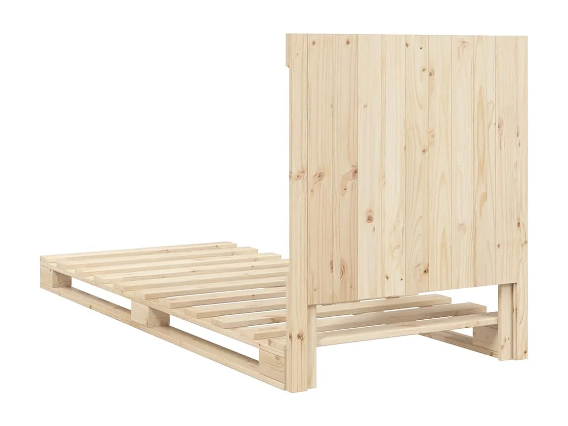 Cadre de lit sans matelas avec tête de lit 90x200 cm