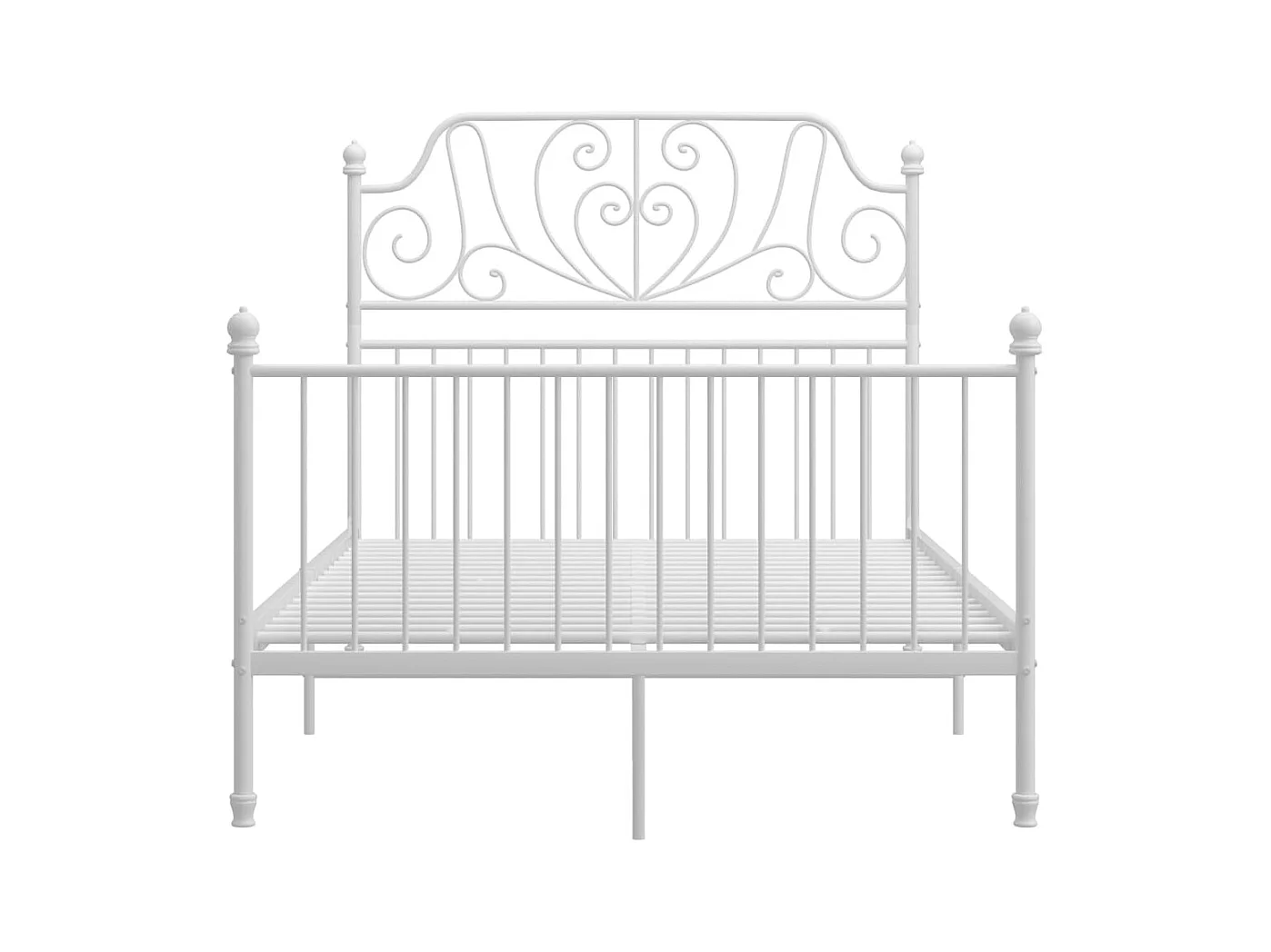 Estructura de cama sin colchón de metal blanco 120x200 cm