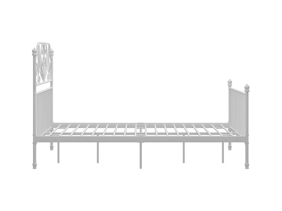 Estructura de cama sin colchón de metal blanco 120x200 cm